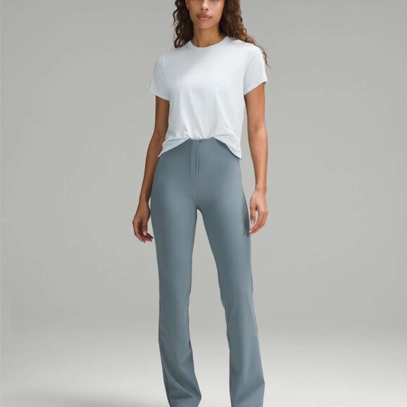 $159 Lululemon Smooth Fit Pull-On High-Rise Blue Travel slacks Pant Women's 20 - Picture 1 of 10